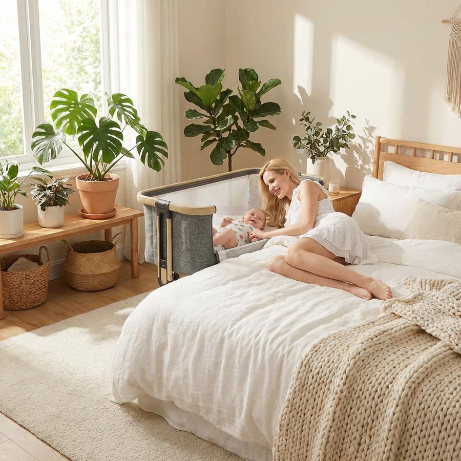 AMKE 3-in-1 Bassinet in bedroom
