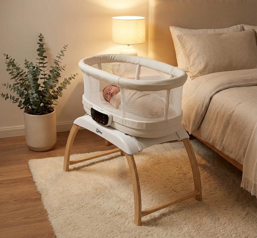 AMKE 4-in-1 Electric Bassinet in nursery